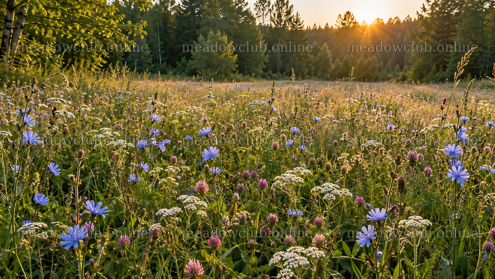 Golden Rim Light over a Forest Meadow – meadow photos 10324x5812