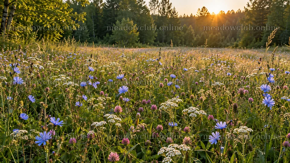 Golden Rim Light over a Forest Meadow – meadow photos 10324x5812