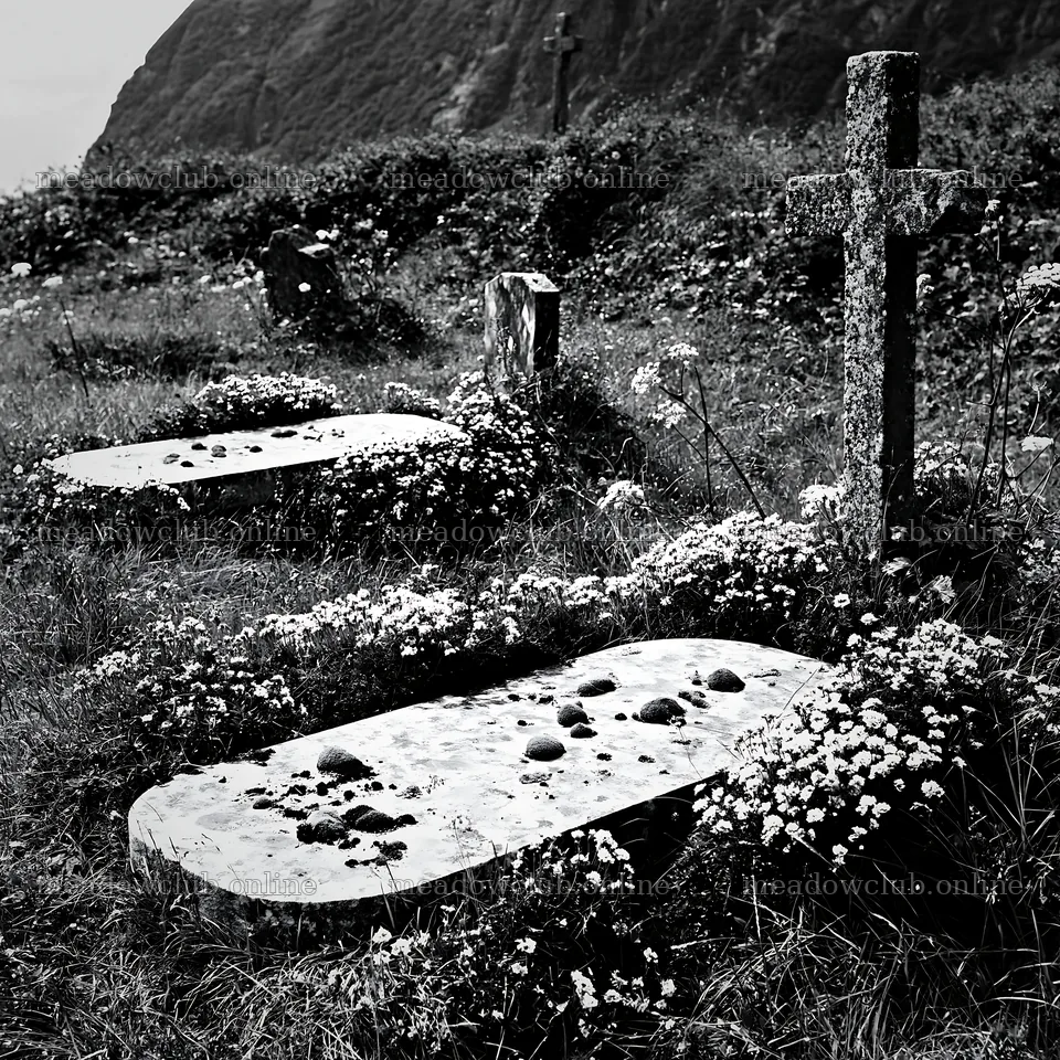 Christian cross above secluded mountain meadow – meadow photos 7938x7938