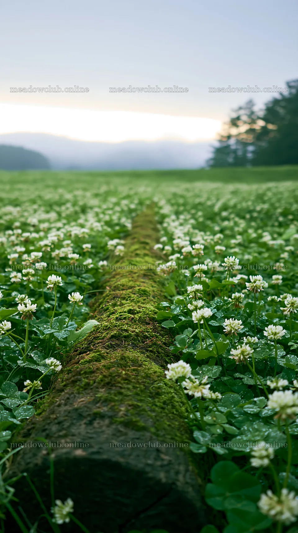 Mossy log in a low carbon meadow in Gifu – meadow photos 5938x10608