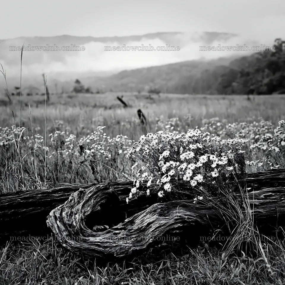 Wakayama autumn meadow with weathered wood in the foreground – meadow photos 7938x7938