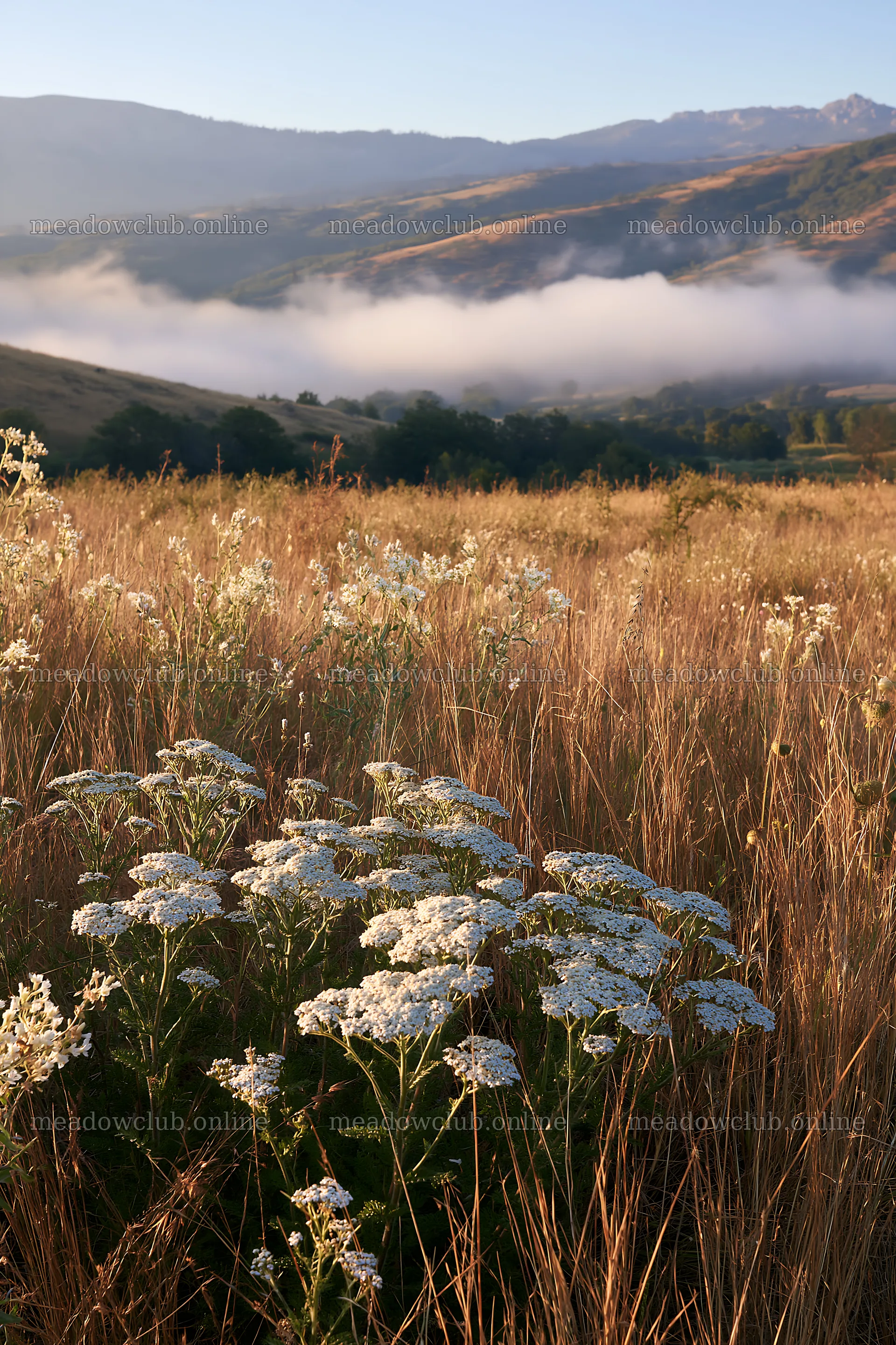Cloudy foothill meadow with wildflowers in open field – meadow photos 6480x9722