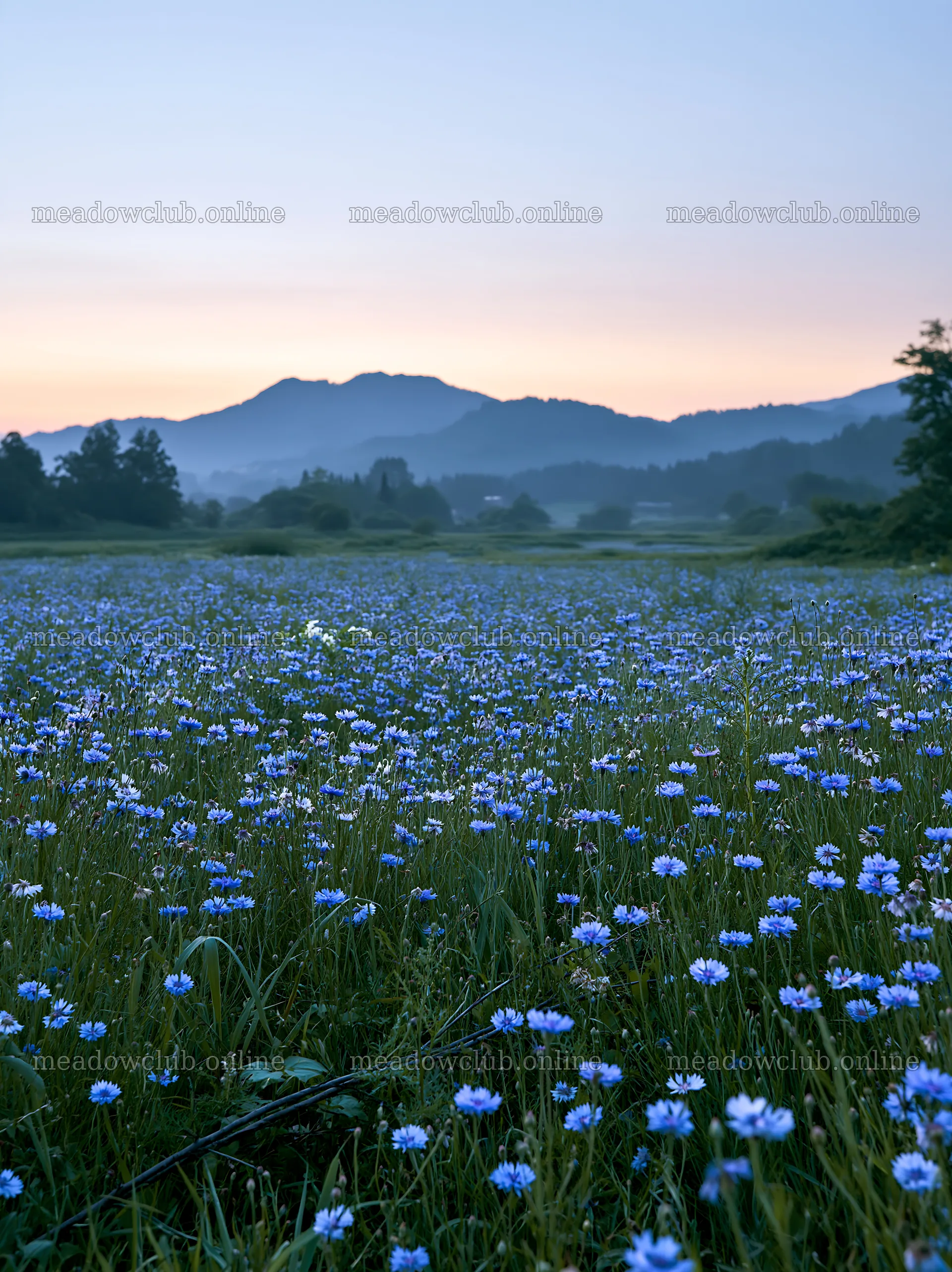 Yamagata rewilded meadow with fallen branch and flowers – meadow photos 6866x9174