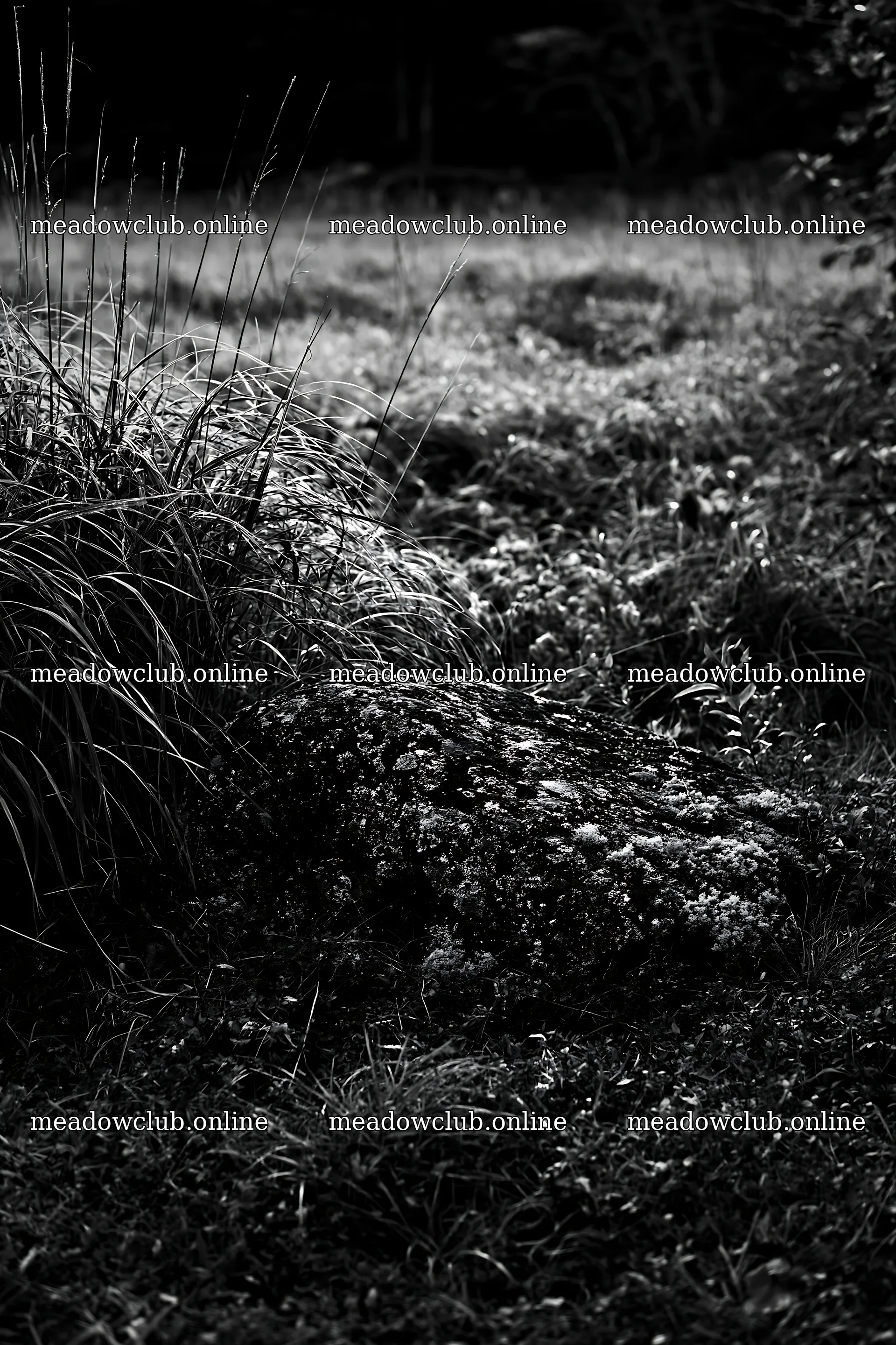 Aomori climate resilient meadow with boulder – meadow photos 6480x9722