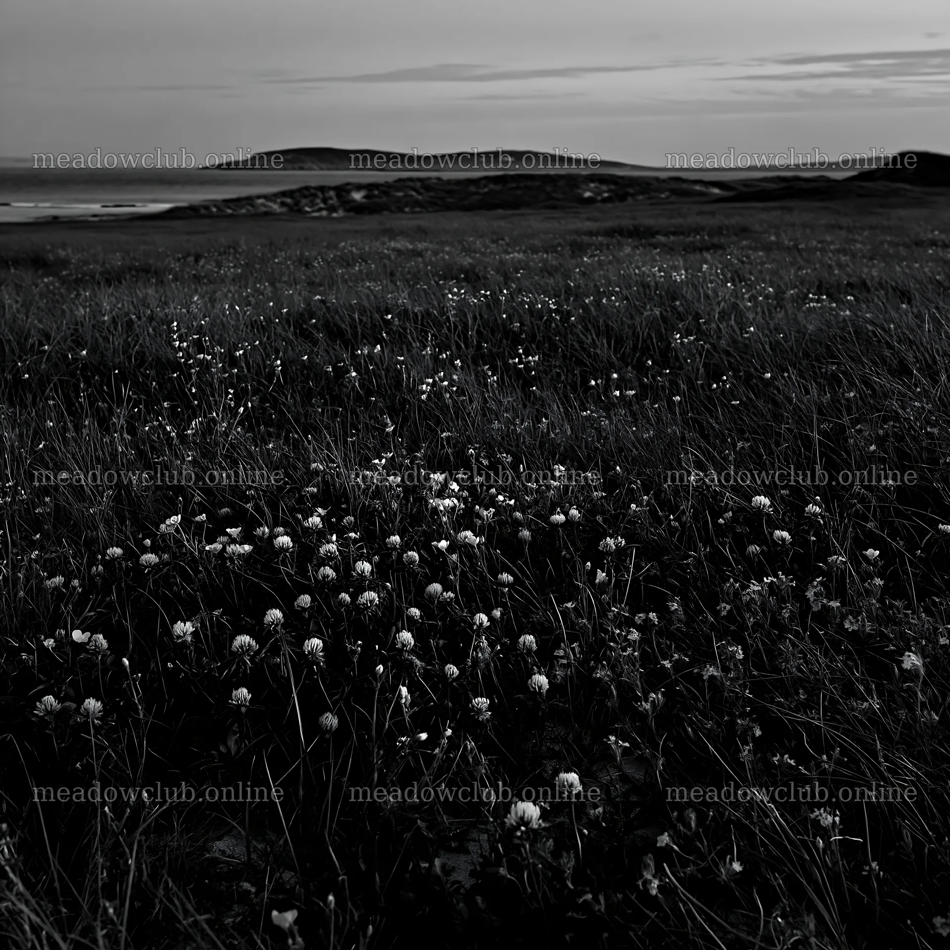 Regenerative meadow with flowers near a coastline – meadow photos 7938x7938