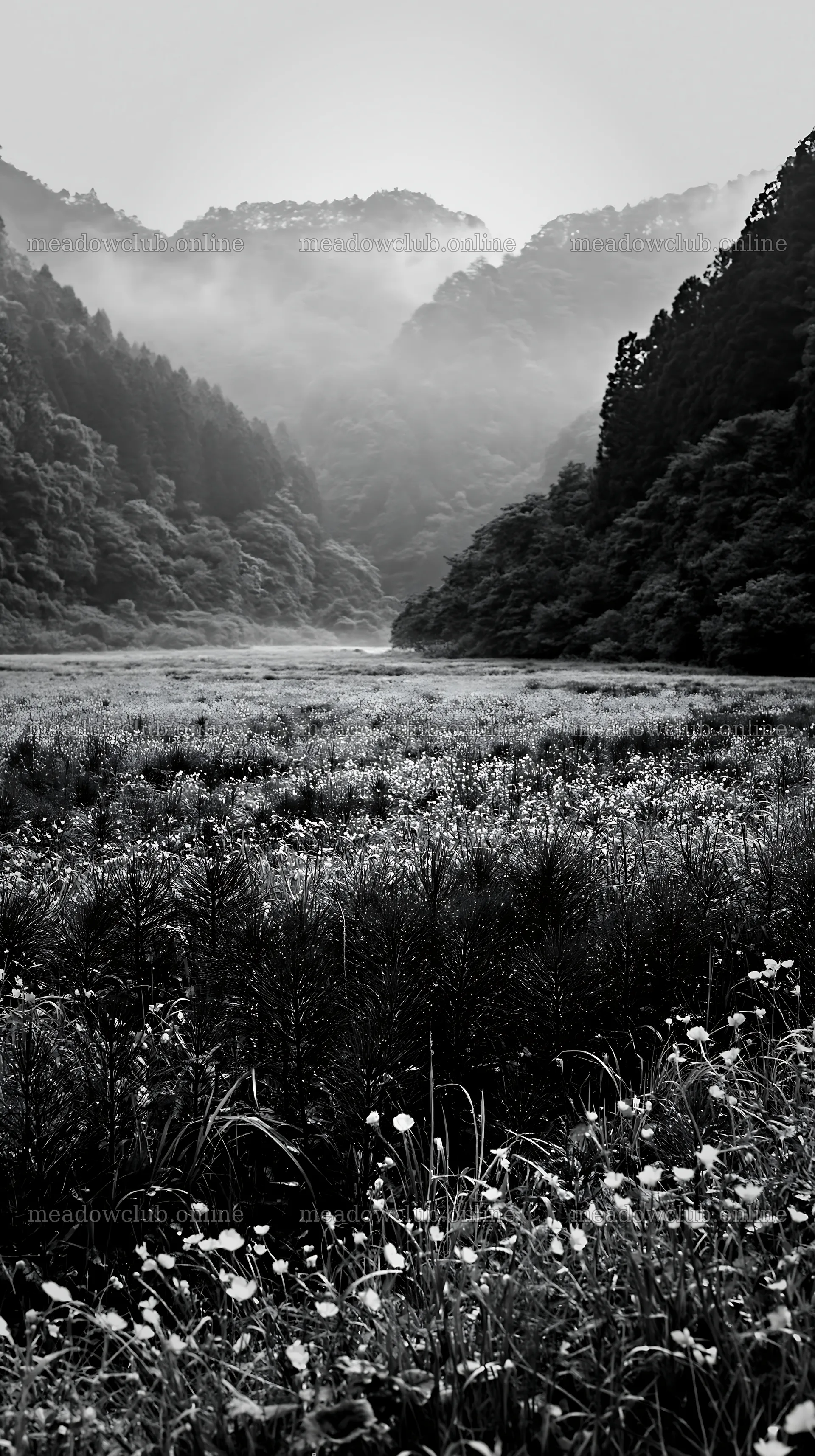 Shizuoka meadow after heavy rain filled with flowers – meadow photos 5938x10608