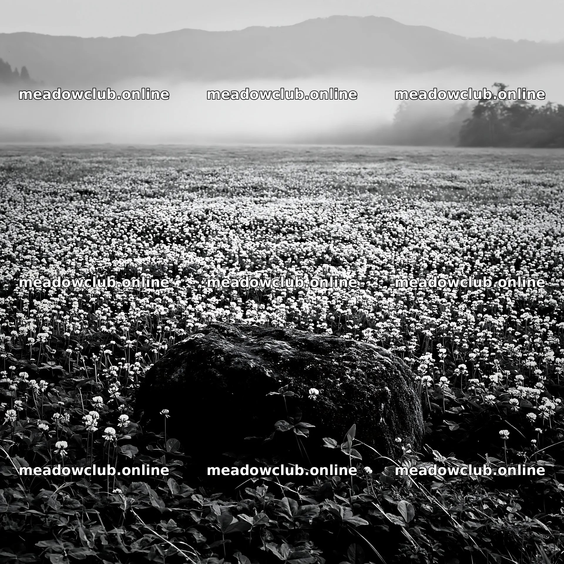 Miyagi spring recovery meadow mossy stone in a misty landscape – meadow photos 7938x7938