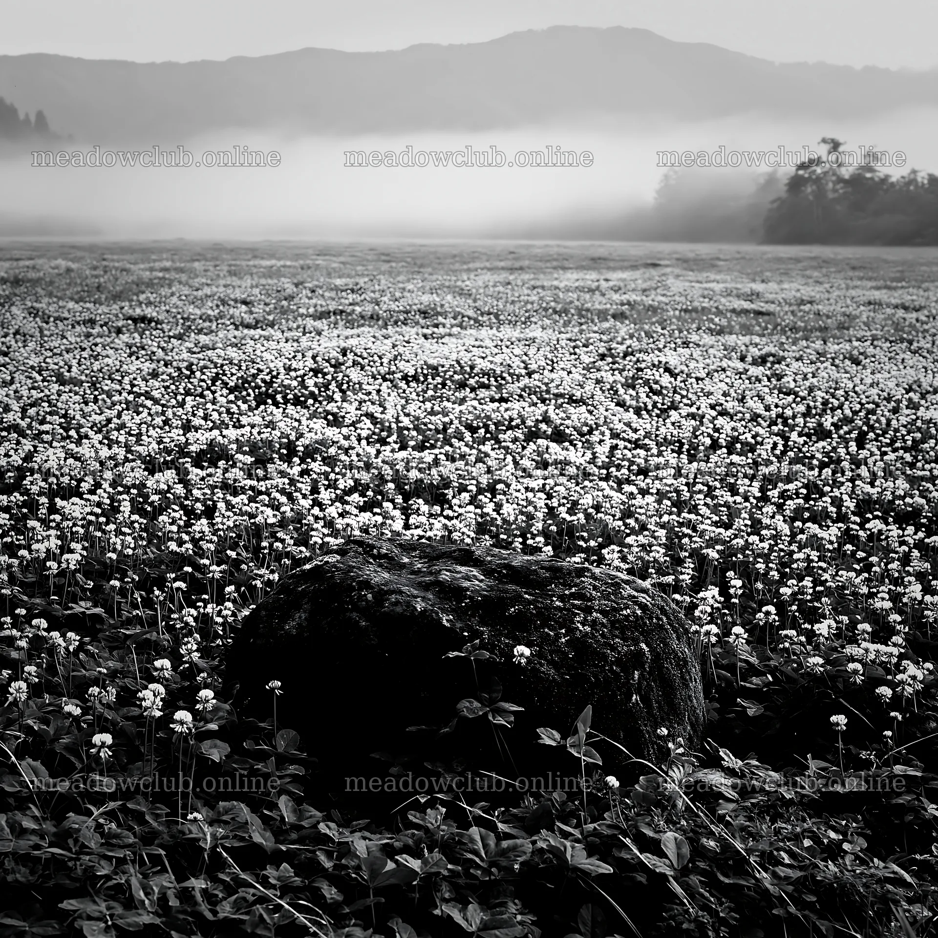 Miyagi spring recovery meadow mossy stone in a misty landscape – meadow photos 7938x7938