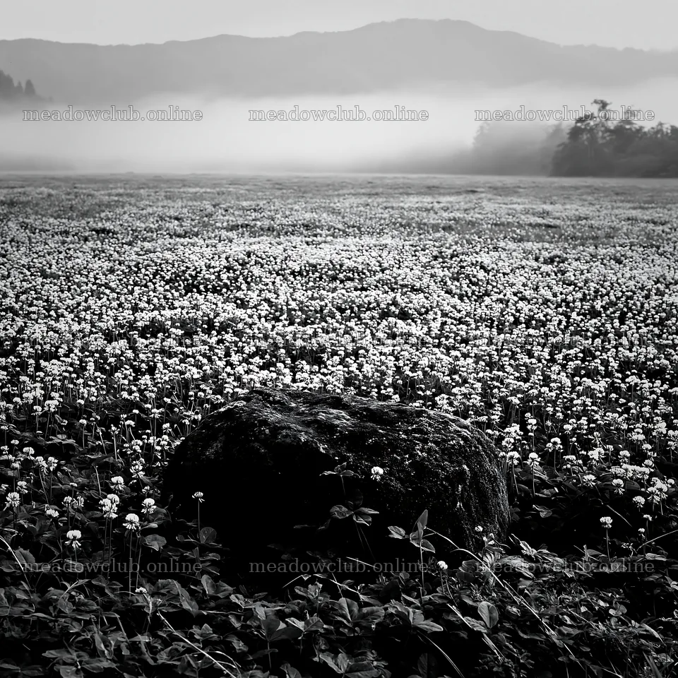 Miyagi spring recovery meadow mossy stone in a misty landscape – meadow photos 7938x7938