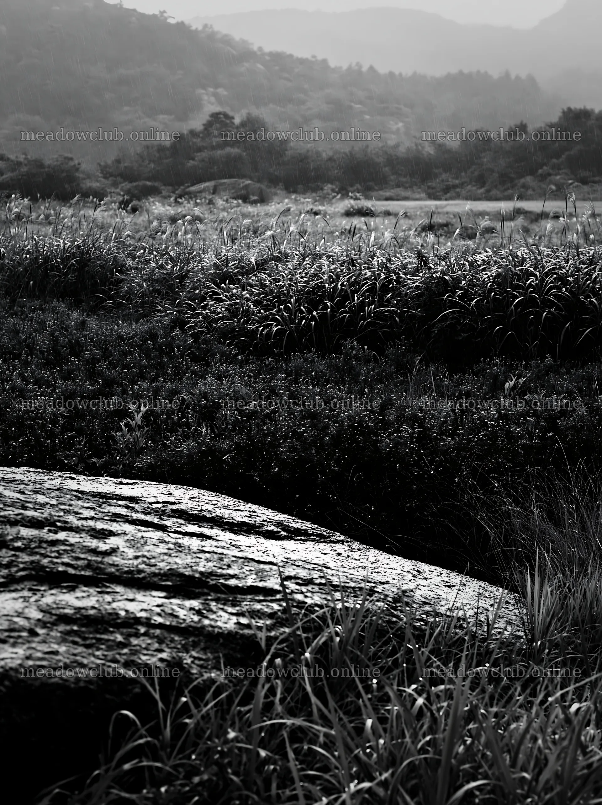 Hiroshima rainy meadow smooth rock foreground – meadow photos 6866x9174